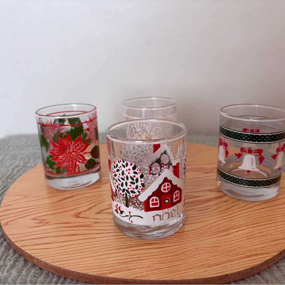 Holiday Christmas Glass Votive Candle Holder